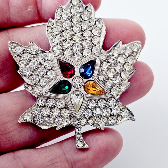 Vintage ORA Masonic Order Eastern Star Vintage Brooch - Picture 6 of 6